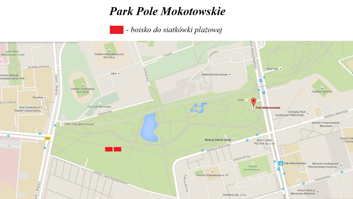 Pole Mokotowskie Boiska do siatkówki plażowej